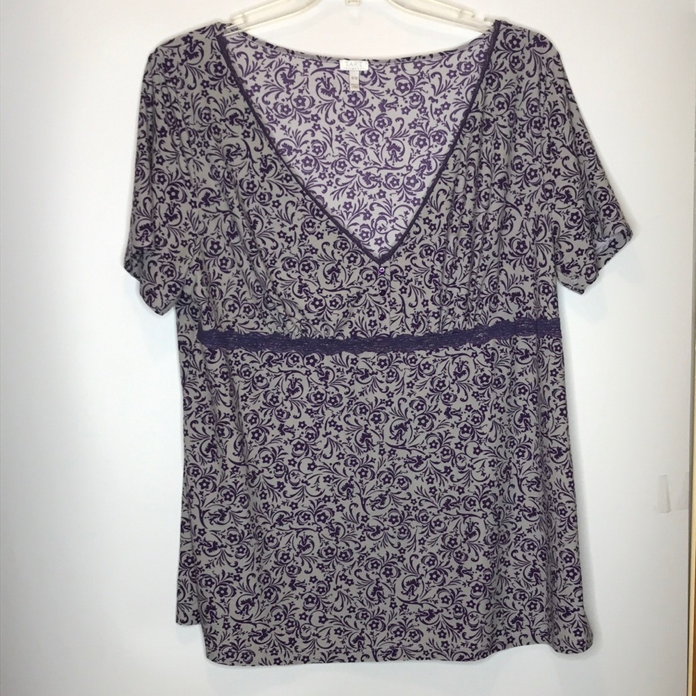 Tart intimates PJ Top Purple Gray 18 20 PLUS SIZE
